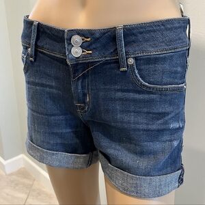 Hudson Croxley Mid Thigh Blue Denim Rolled Cuff Short  Size 26. NWT